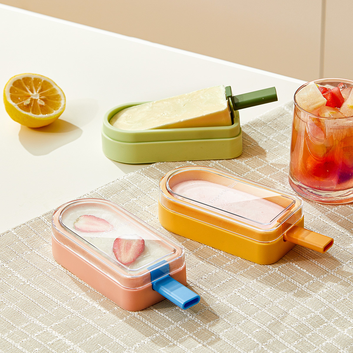 Multicolors Non Stick DIY Ice Cream Popsicle Molds freezer ice pop maker