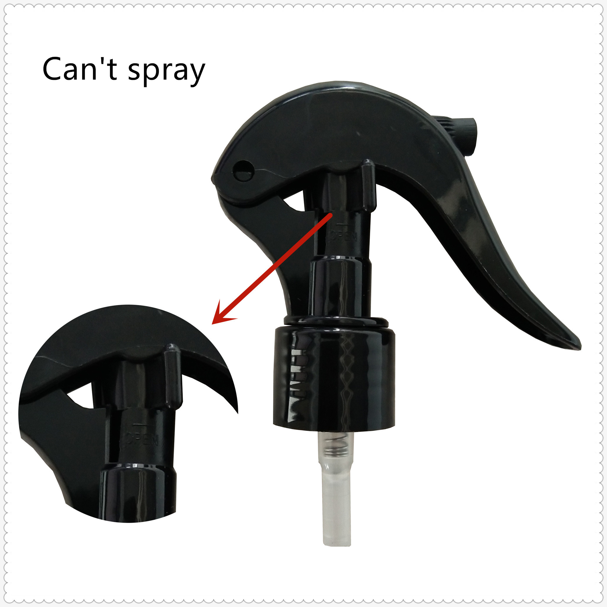 Black Plastic Trigger Sprayer Smooth Surface 20/410 Used On Bottles