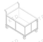 China Leak Proof Transporter Trolley Aluminium Tube Vertical Metal Storage Trolley wholesale