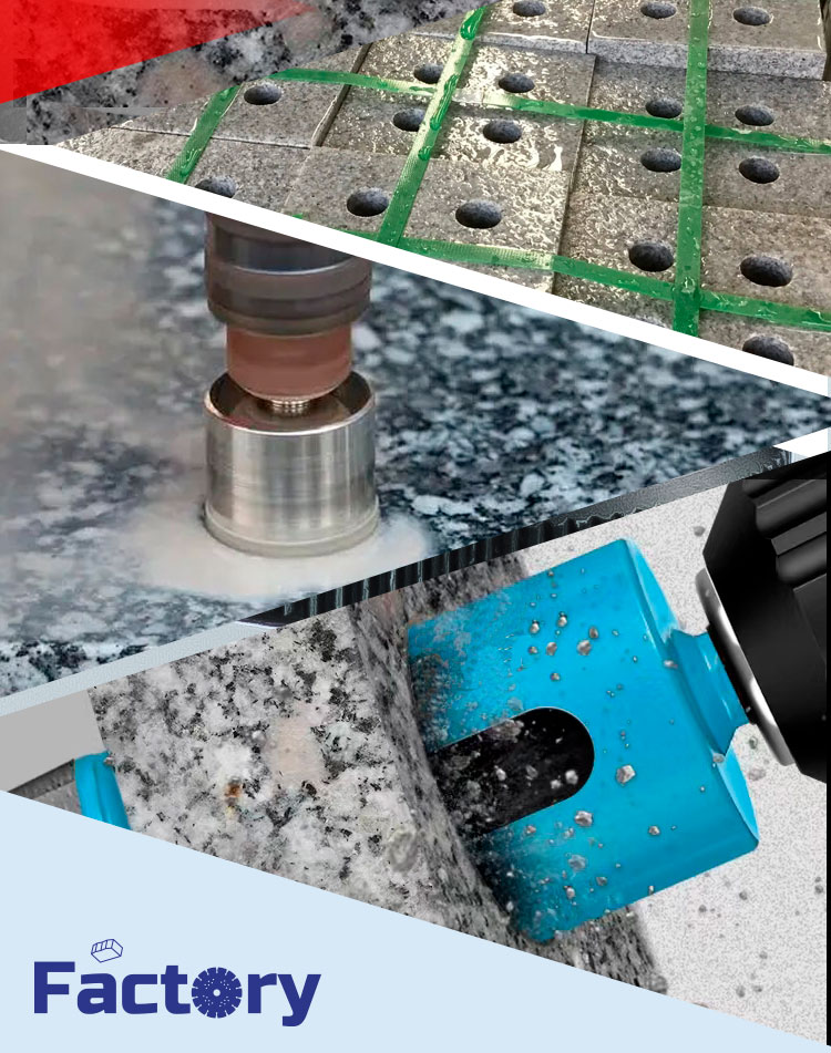 Vacuum Brazed Diamond Core Drill Bit for Hard Stone Tile Marble Granite Dry or Wet