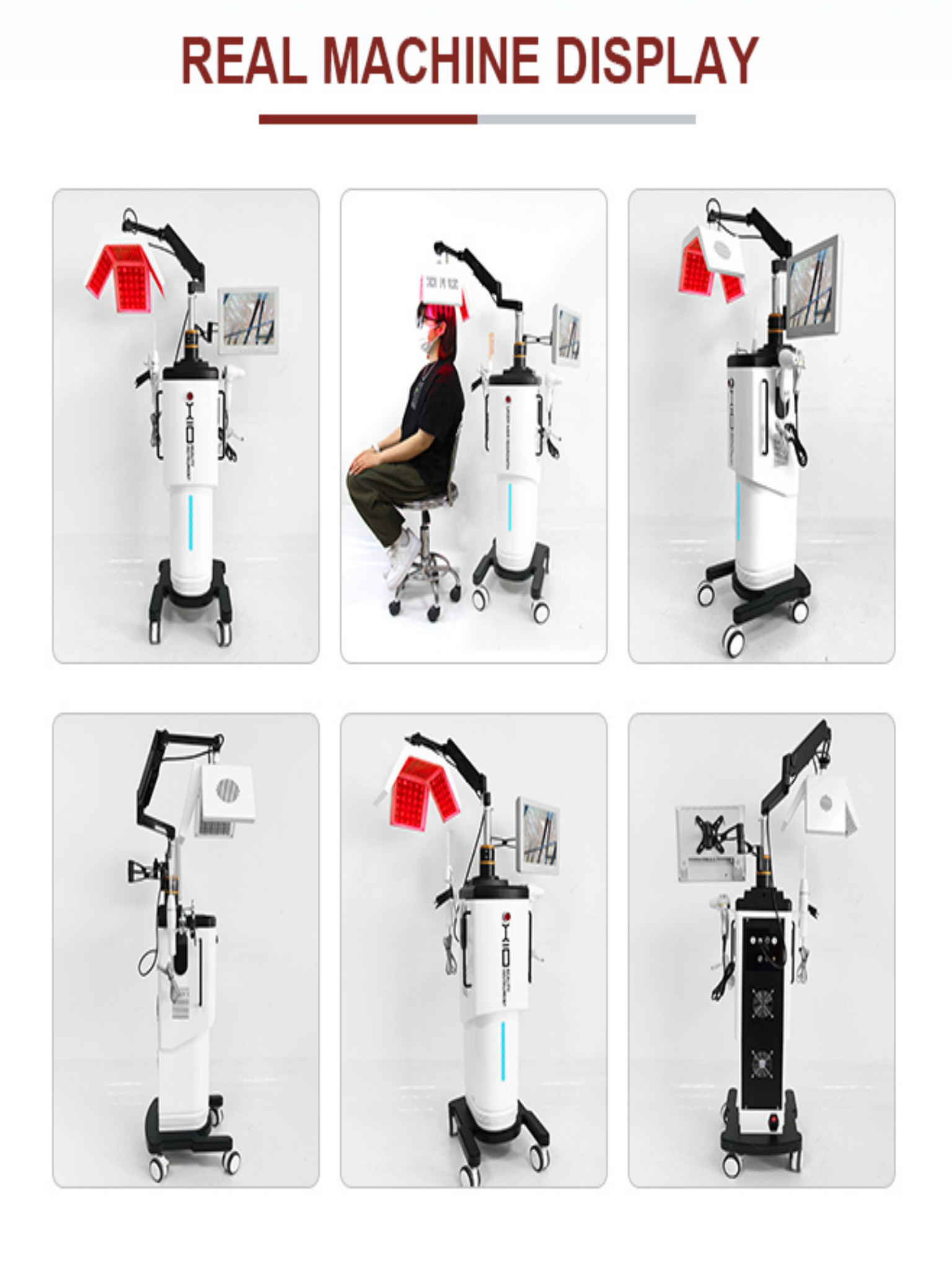 Red Light Laser Hair Regrowth Machine , Follicles Treatment Hair Growth Device