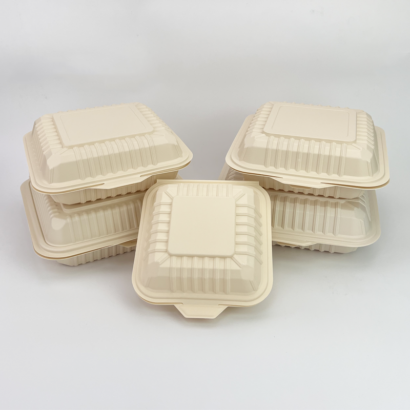6Inch Hamburger Paper Box Paper Take Out Food Containers 152 * 152 * 76mm