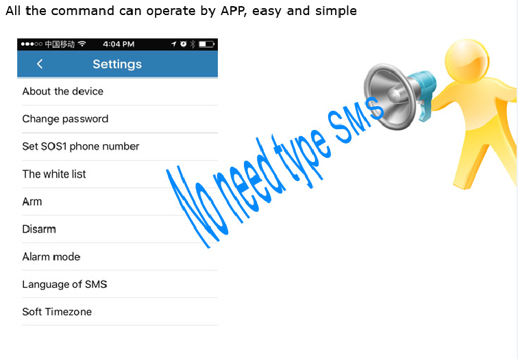 Phone sim card gsm gprs tracker with free apps from google play store/voice vibration sens
