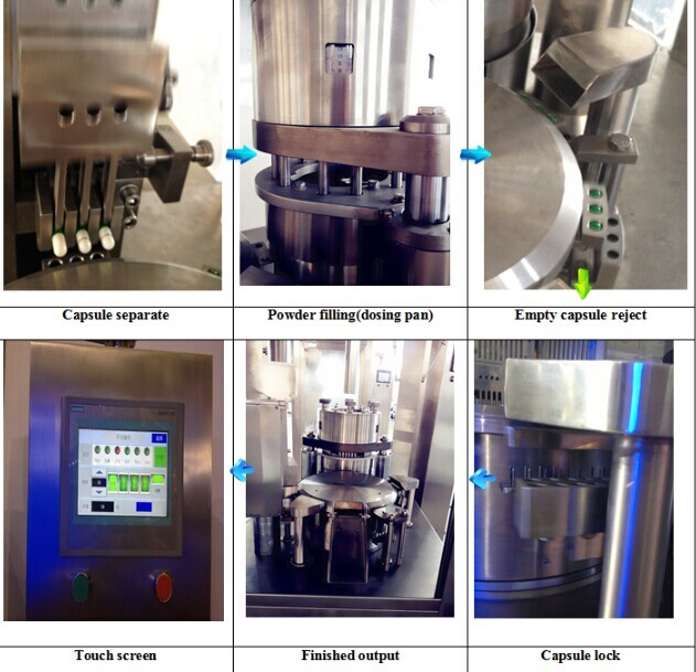 Auto Powder Pellets Hard Capsules Filling Machine Fully Enclosed Type