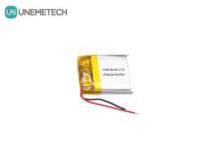 China 3.7V 250mAh 801823 High Energy Density Lipo Battery For Pocket Calculators wholesale