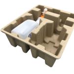 Compostable Recycled Paper Tray Dry Pressed Ecofriendly SGS Approved