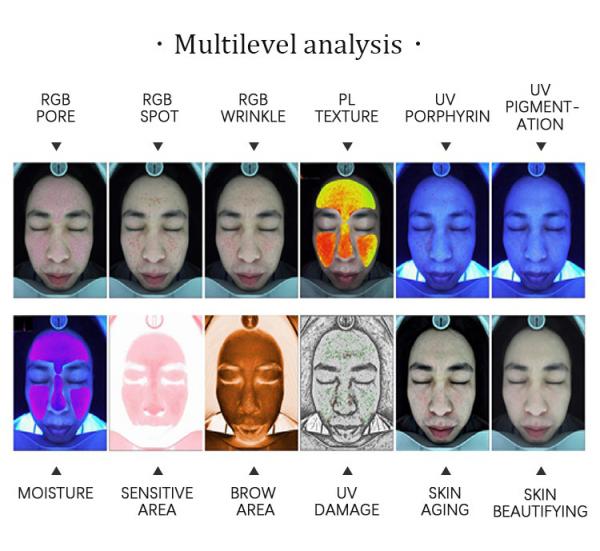 7200K Facial Scanner Skin Analyzer , 110V 220V Smart Mirror Skin Analyzer