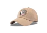 Beige Waterproof Golf Cotton Baseball Cap 3D Embroidery Modern Style Soft Touch