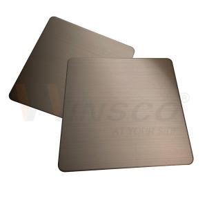 China Anti Corrosion Bronze Hairline Stainless Steel AISI 201 304 316 Sheet wholesale