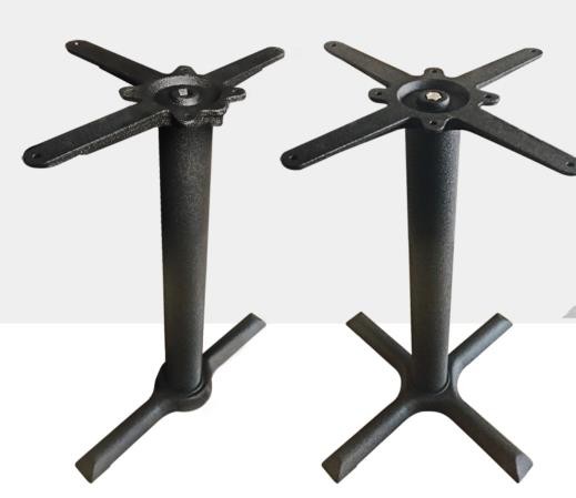 Restaurant Table base Cross Table leg Black Powder Coat Cast Iron Hospitality Furniture