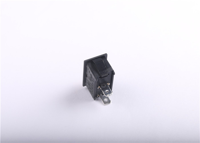 Black Small Rocker Switch AC 6A 250V 10A 125V With 2 Solder Lug On / Off