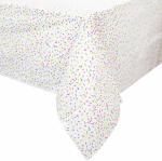 Rainbow Printed PE Plastic Fitted Table Covers Disposable 54 × 108 Inch