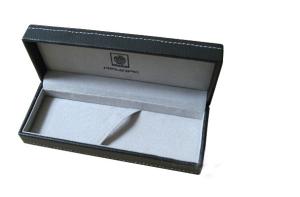 China Elegant PU leather empty gift pens with pen cases wholesale