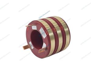 China 100A High Current Copper Graphite Carbon Brush Slip Ring with High Speed 3000Rpm wholesale
