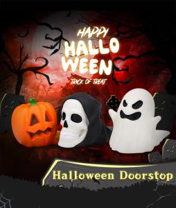 China Noctilucent Skeleton Halloween Door Stopper Wedge Non Phthalate PVC Material wholesale