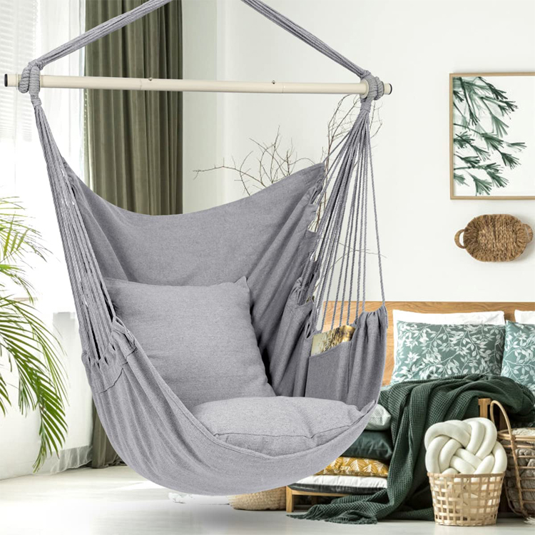 Park Outdoor Garden Camping Patio Folding Portable Cotton Hanging Rope Hammock Swing Chair