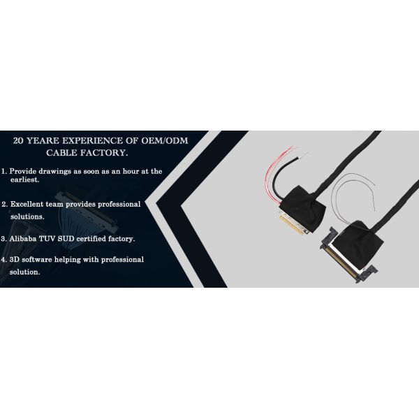 32AWG LVDS Cable Assembly 40 Pin 88441-40 To 50 Pin JAE F1-RE51HL