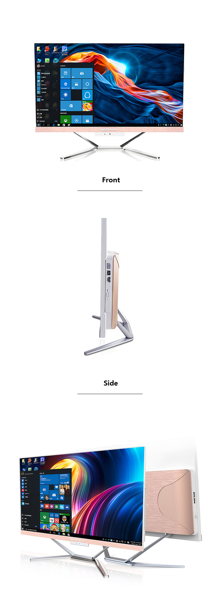 Core i7 i5 i3 Window 10 Desktop PC with GDDR4 Video Memory Type and 0.276mm Pixel Pitch