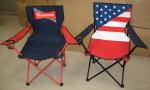 Customizable Logo Countries Flag Printed Folding Metal Camping Beach Chair