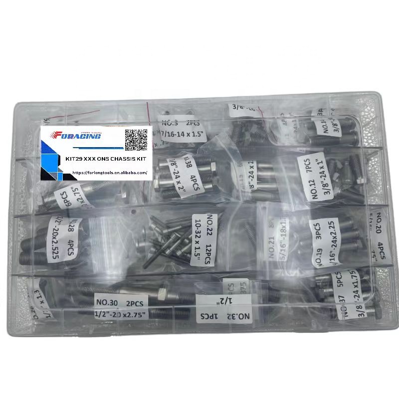 Universal Car Fitment Titanium Sprint Car XXX ONS Chassis Triple X Sprint Car Bolt Kit Complete Grade 8 Plus Bolt Kit