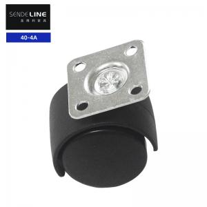 China Black 40mm Office Chair Wheel Replacement Pulley For Smooth Movement wholesale