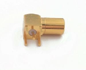 China SMB Female Right Angle Rf Connector Gold Plated 500 Cycles Life Cycle wholesale