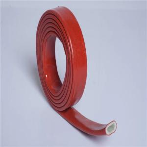 China Fireproof Silicone Rubber Fiberglass Sleeving Heat Resistant Sleeve wholesale
