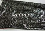 Leopard Silver Foiling Sustainable Knit Activewear Fabric 4 Ways Stretch