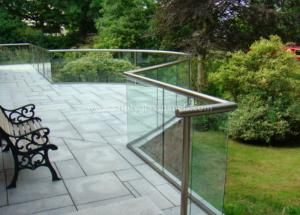 China 8mm Clear Balustrade Glass Staircase Railing , Sound Insulation wholesale