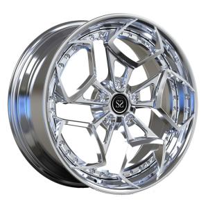 China Chrome Wheels 2 Piece Forged Custom Step Rims 20inch For Mercedes Benz A35 wholesale