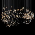 Dome Shape K9 Crystal Chandelier Drop Lighting Ceiling Mounted