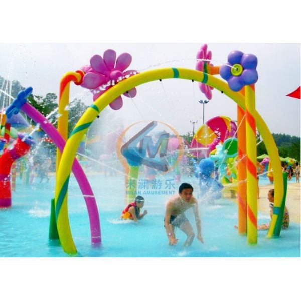 Flower Shape Indoor Splash Pad Childrens Splash Pad For Commercial