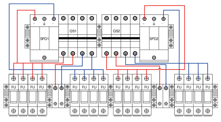 IP65 Waterproof 8 Way 2 Output DC Combiner Box