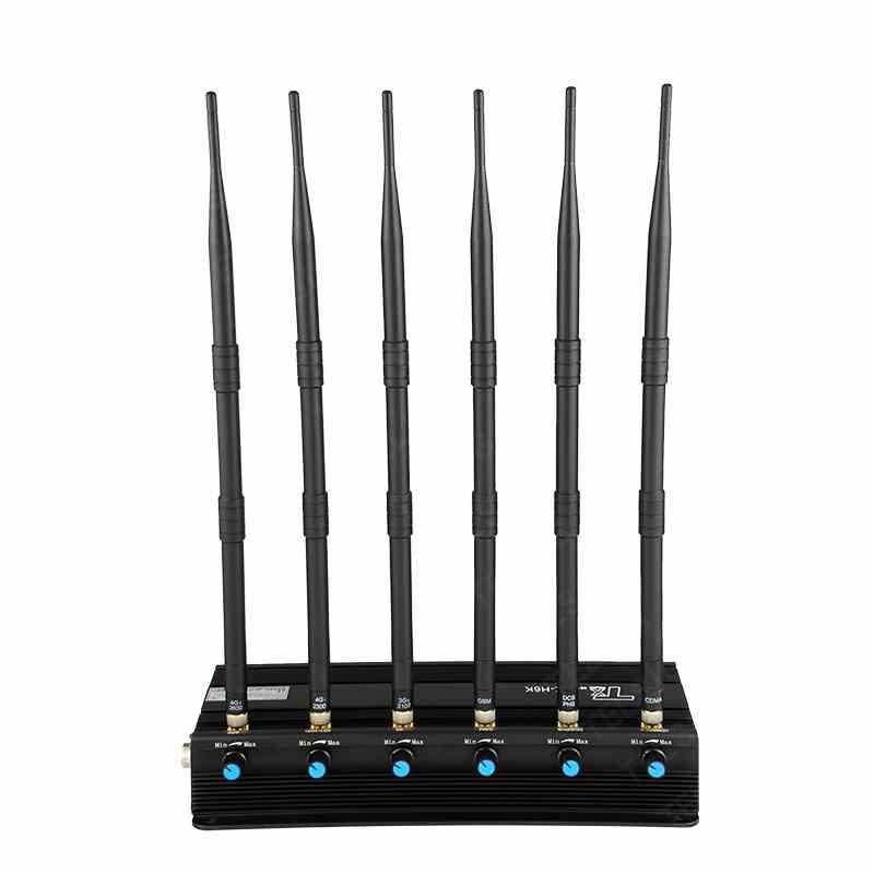 Libraries / Museum Rf Frequency Jammer , 6 Antenna Cell Phone Signal Blocker