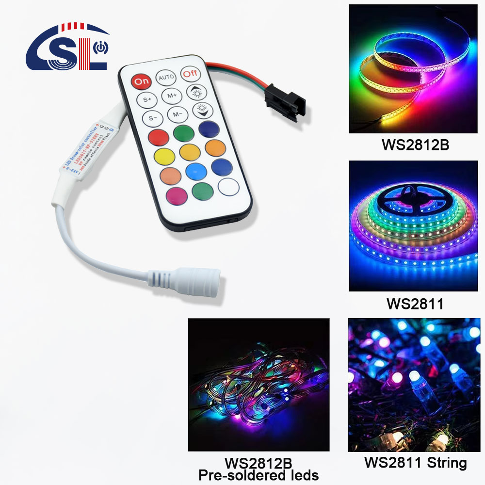 20-60 Degree Mini RF Remote Controller for WS2811/WS2812B/WS2813/USC1903 Pixel Light