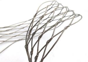 China Light Weight Knitted Stainless Steel Ferrule Rope Mesh For Commercial Guard Rail System wholesale