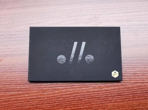 Custom Logo Hot Stamping UV Black Paper Free Gift Card Box VIP Credit Card