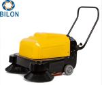 Yellow 120W Walk Behind Power Sweeper / Hand Push Floor Sweeper