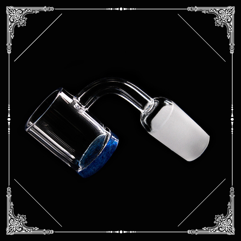 Real USA Opaque Gavel Flat Top Quartz Banger Nail Blue 4mm Bottom