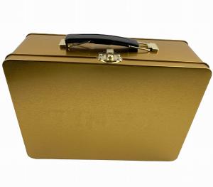 China Rectangle Food Grade Metal Lunch Tin Storage Container Food Gift Packaging wholesale
