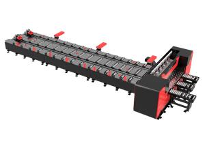 China 36KW Cnc Bandsaw Machine 12000mm Sawing length Automatic Chip Removal wholesale
