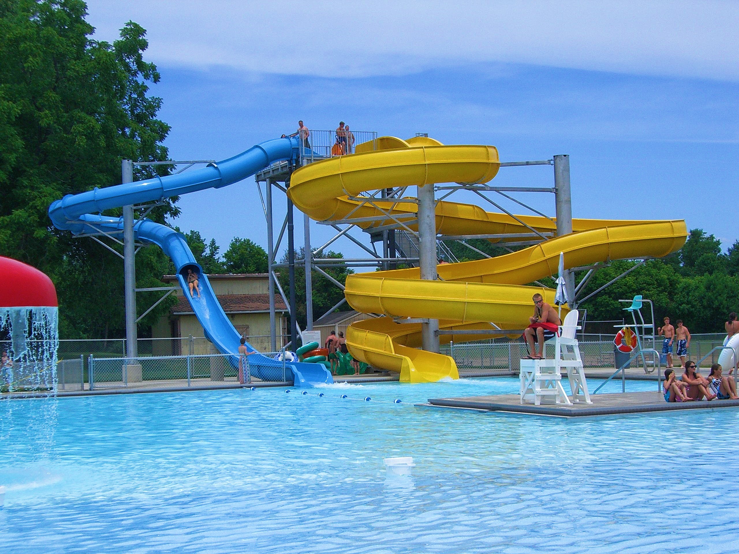 OEM Outdoor Amusement Park Children Water Play Accessories Fiberglass Slide
