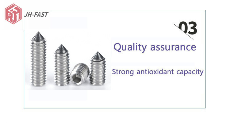 ISO Standard Stainless Steel Headless Set Screw with Full Thread and Hex Socket