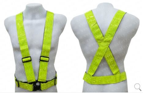 Adjustable Reflective Waist Belt Fluorescent Green Hi Vis Safety Belt