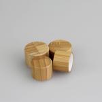 24mm 28mm Bamboo Screw Cap For Cosmetic bottle Disc Top Closures Cream Bottle