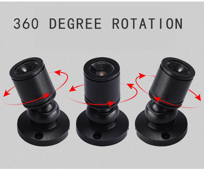 3W Aluminum LED Mini Spot Light Spotlight 80CRI 3000K/4000K/6000K Beam Angle