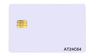 China Pre Printed PVC Memory IC AT24C64 Chip Contact Card wholesale