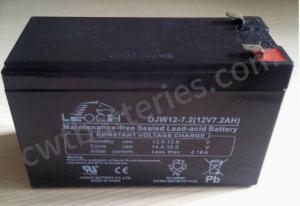 China SLA LEOCH DJW12-7.2 12V 7.2AH UPS Batteries Deep Cycle Sealed wholesale