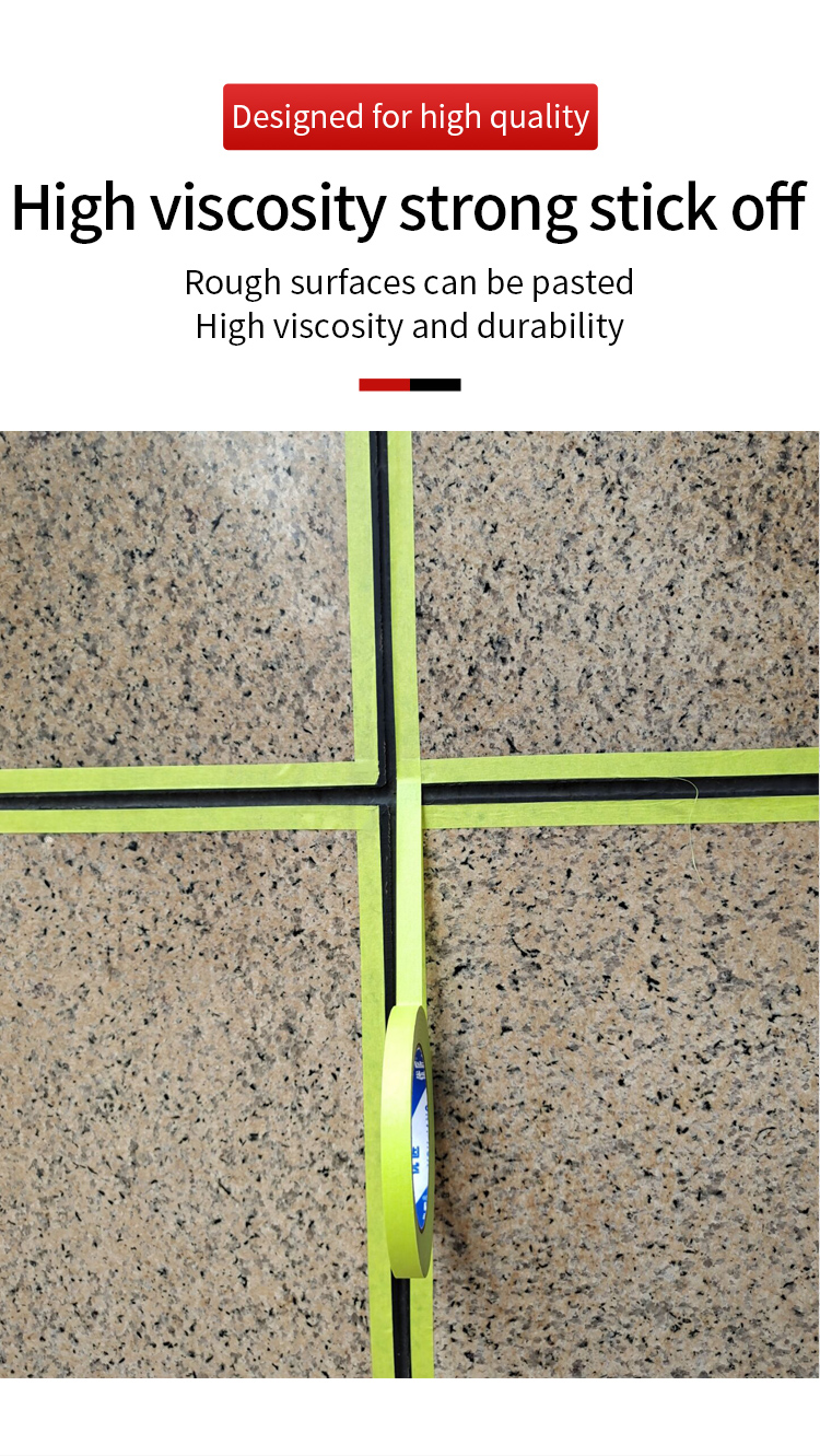 OEM Removable 25mm 48mm Green High Stick Spray Masking Tape For Outdoor Wall Paint