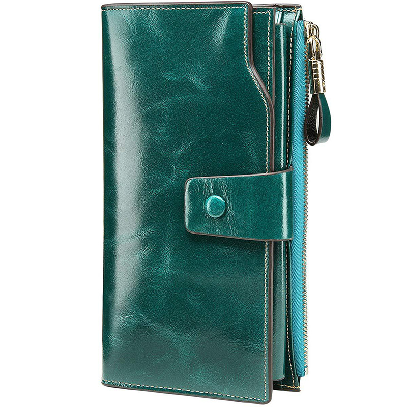 Multi Function Cards Holders Lady PU Leather Coin Bifold Purse with Big Cash Pockets OEM/ODM